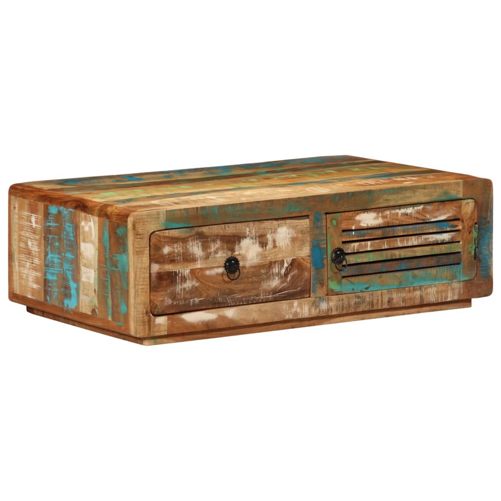 Coffee Table Mixed Solid reclaimed wood Medium Coffee Table
