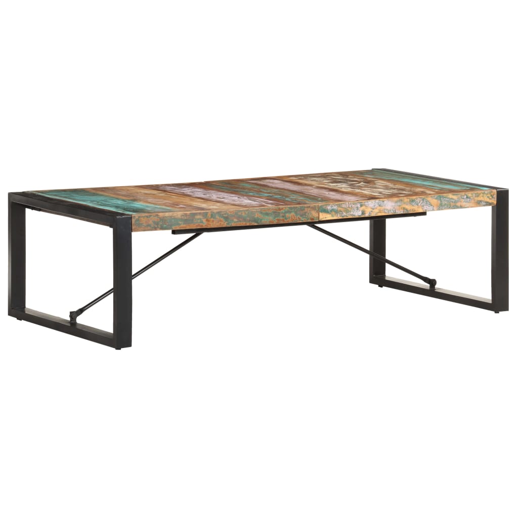 Coffee Table Multicolor Solid reclaimed wood, powder-coated steel