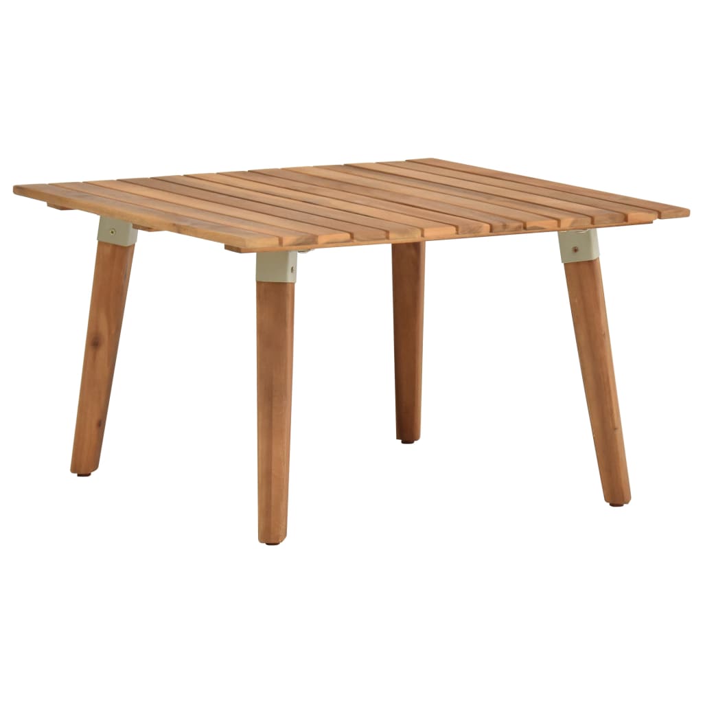 Coffee Table Natural Brown Solid Acacia wood 23.6x23.6 in Durable