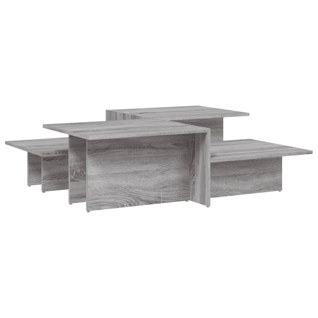 Coffee Table Set of 2 Gray Sonoma Engineered Wood Medium