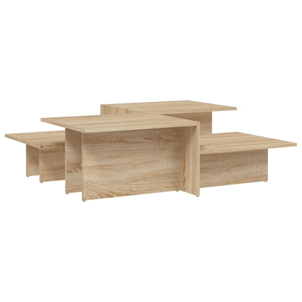 Coffee Table Set of 2 Sonoma oak Engineered wood Medium Durable