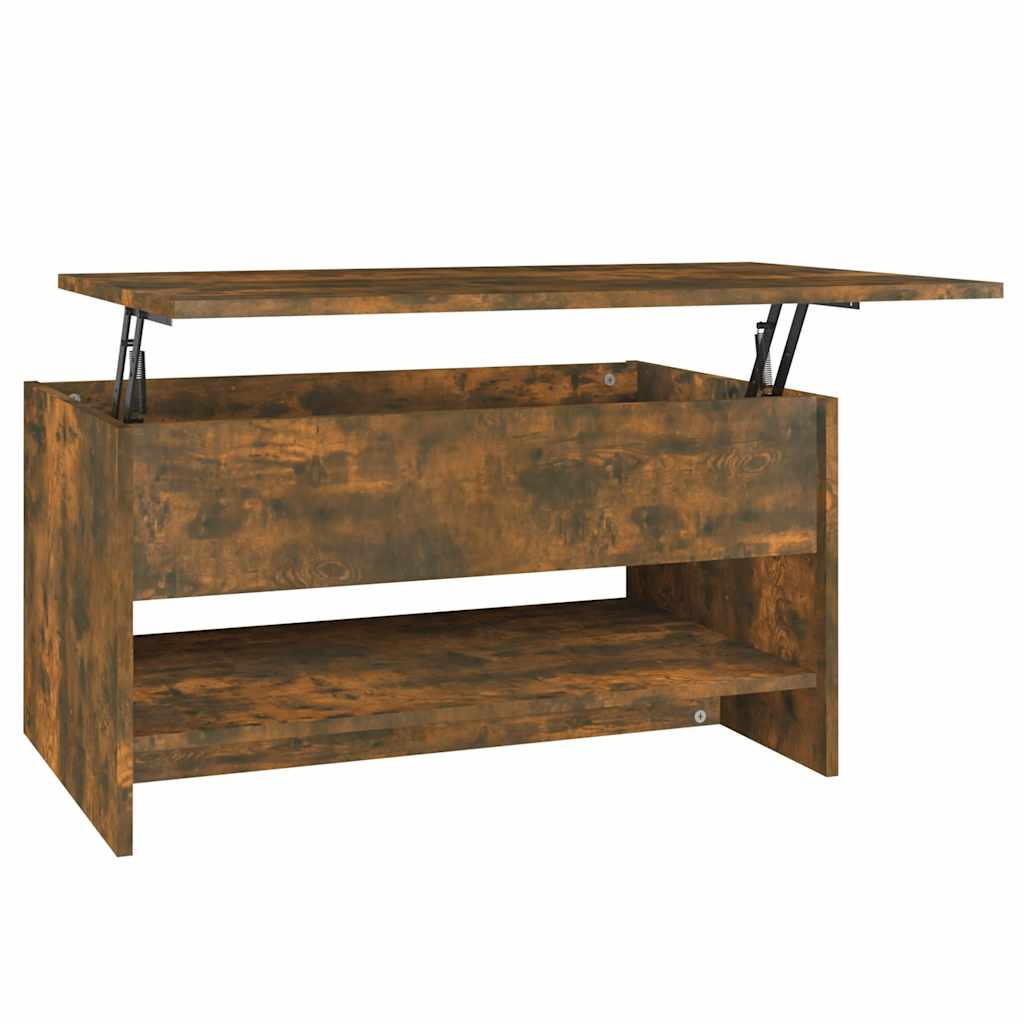 Coffee Table Smoked Oak Engineered Wood 31.5 x 19.7 x 15.7 in