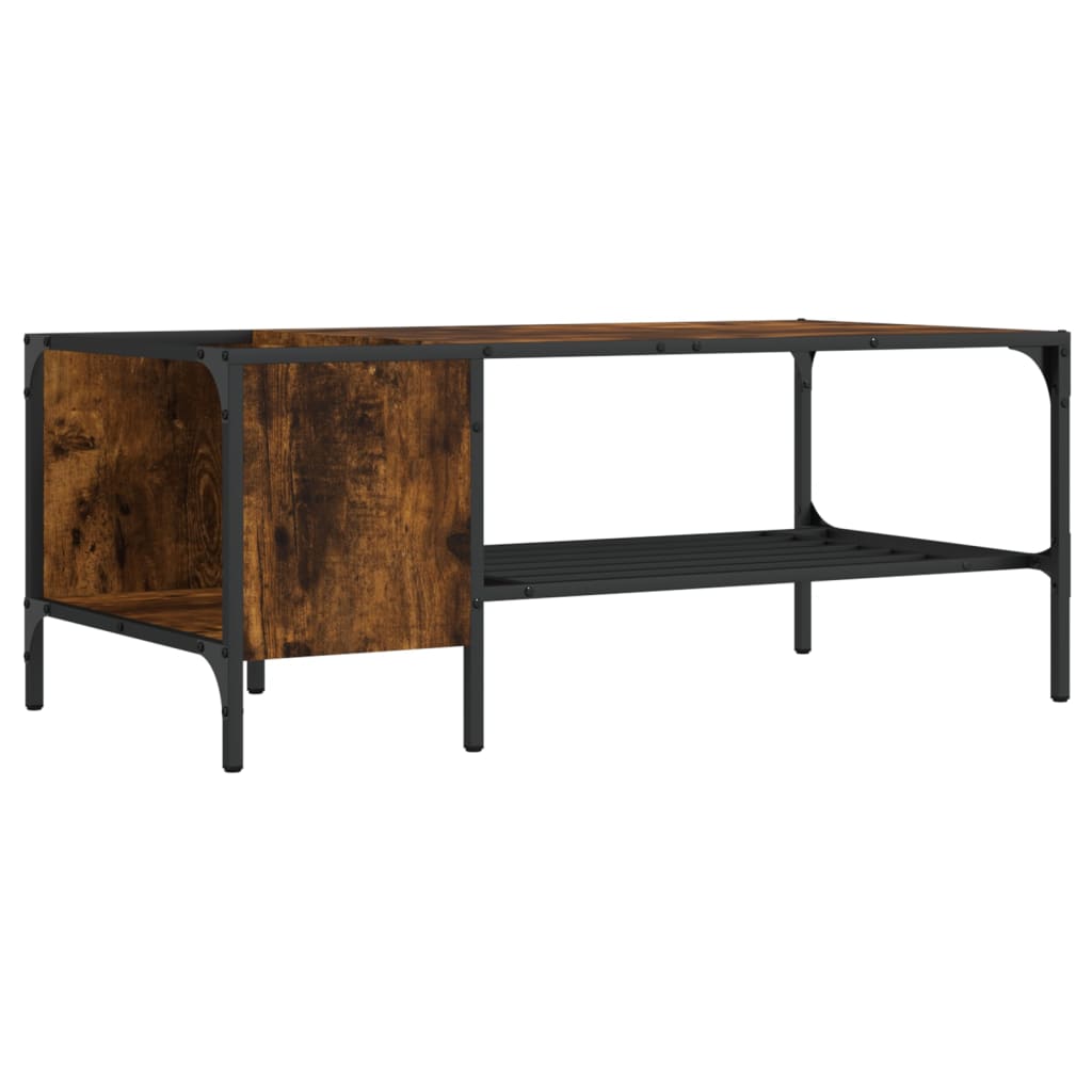 Coffee Table Smoked Oak Engineered wood, metal