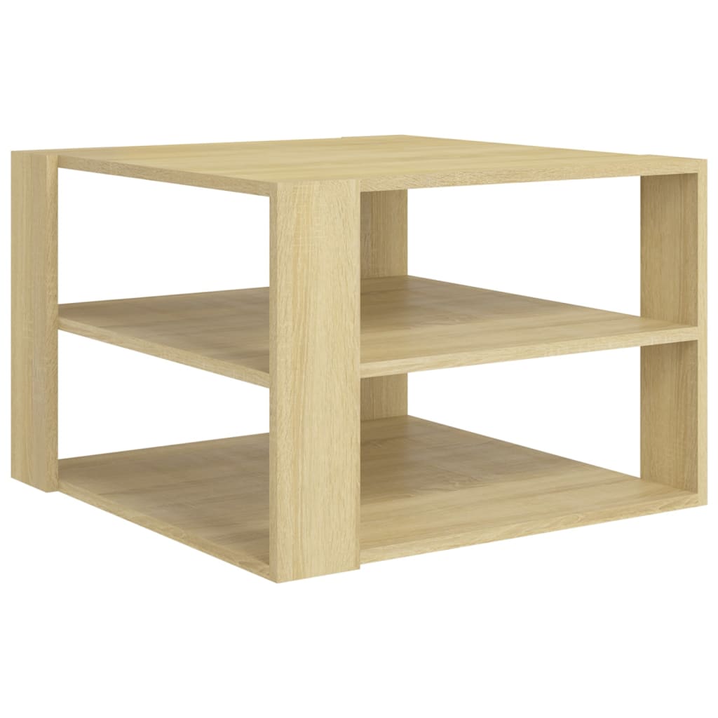 Coffee Table Sonoma oak Engineered wood 23.6x23.6x15.7 in
