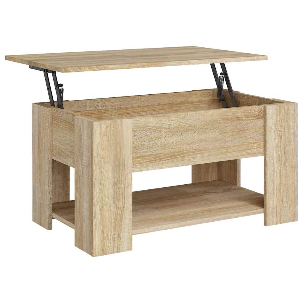 Coffee Table Sonoma Oak Engineered Wood 31.1 x 19.3 x 16.1 in