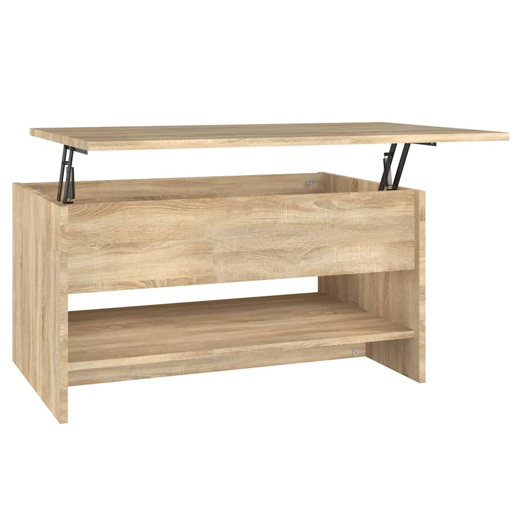 Coffee Table Sonoma Oak Engineered Wood Adjustable Armrests