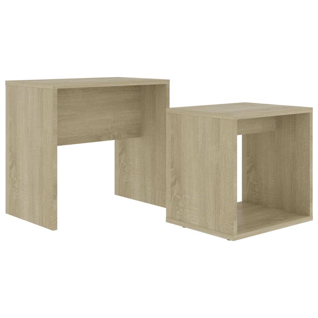 Coffee Table Sonoma Oak Engineered Wood Small Stackable