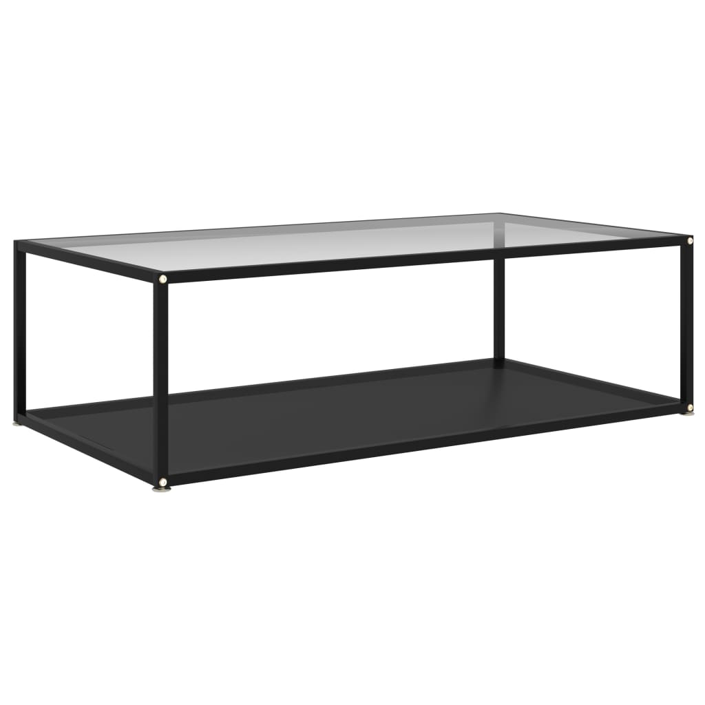 Coffee Table Transparent and Black 47.2