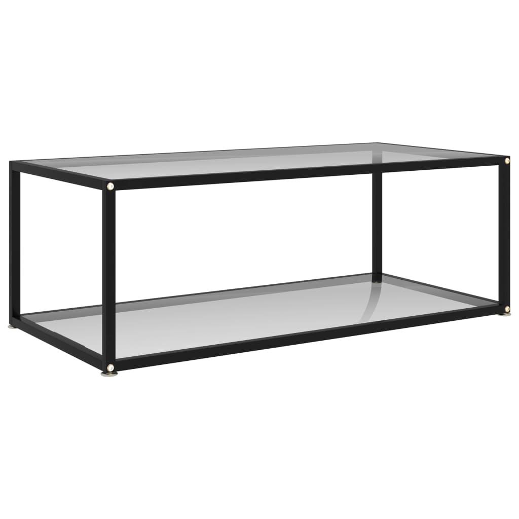 Coffee Table Transparent Tempered glass, powder-coated steel