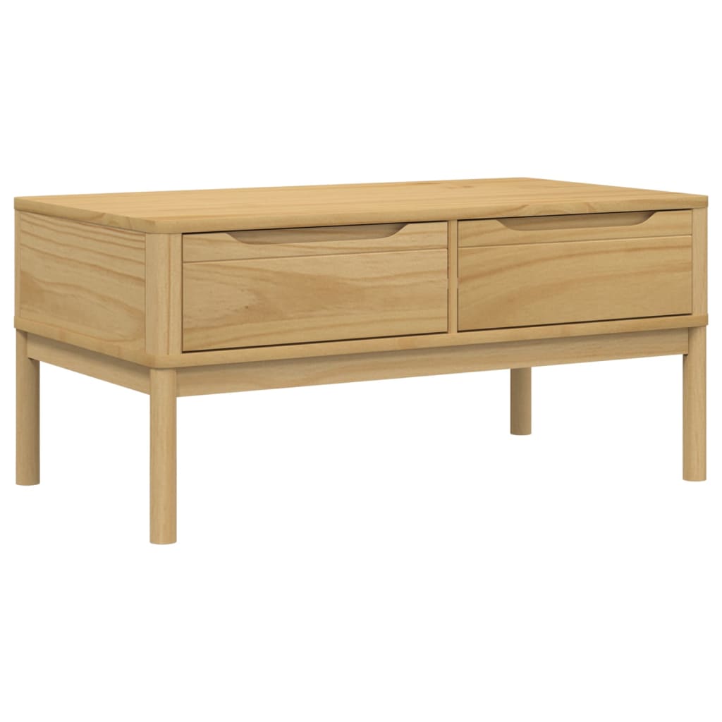 Coffee Table Wax brown Solid pine wood Medium Storage