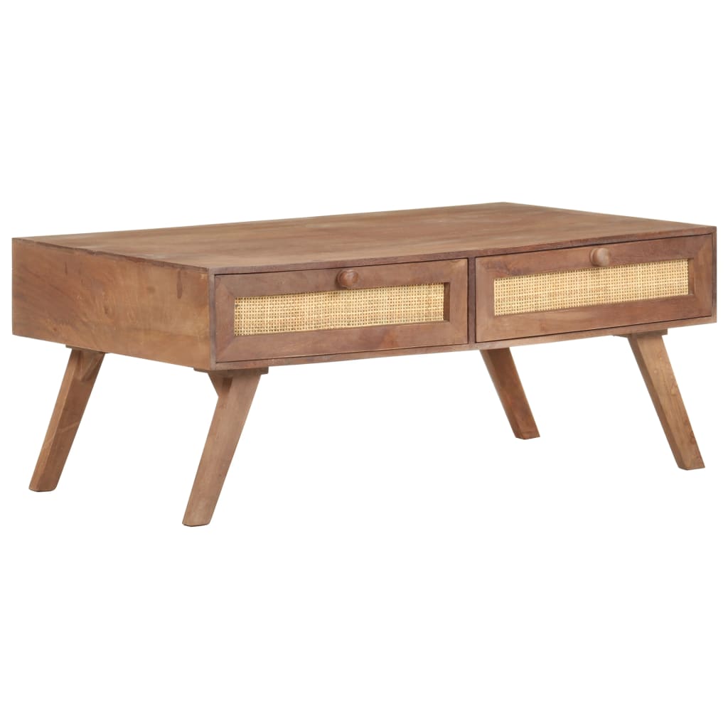 Coffee Table Wheat Solid Mango Wood 39.4x23.6x15.7 in