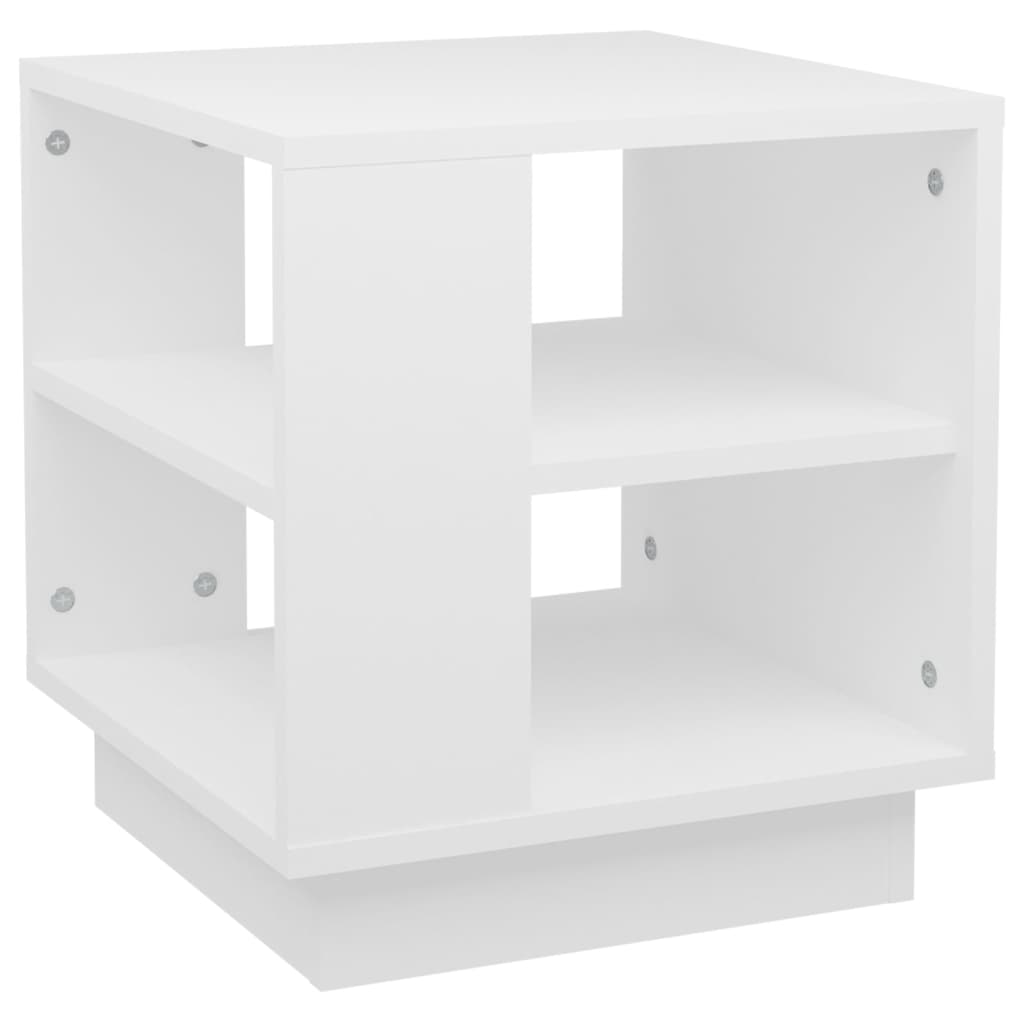 Coffee Table White Engineered Wood 15.7 in Coffee Table Square