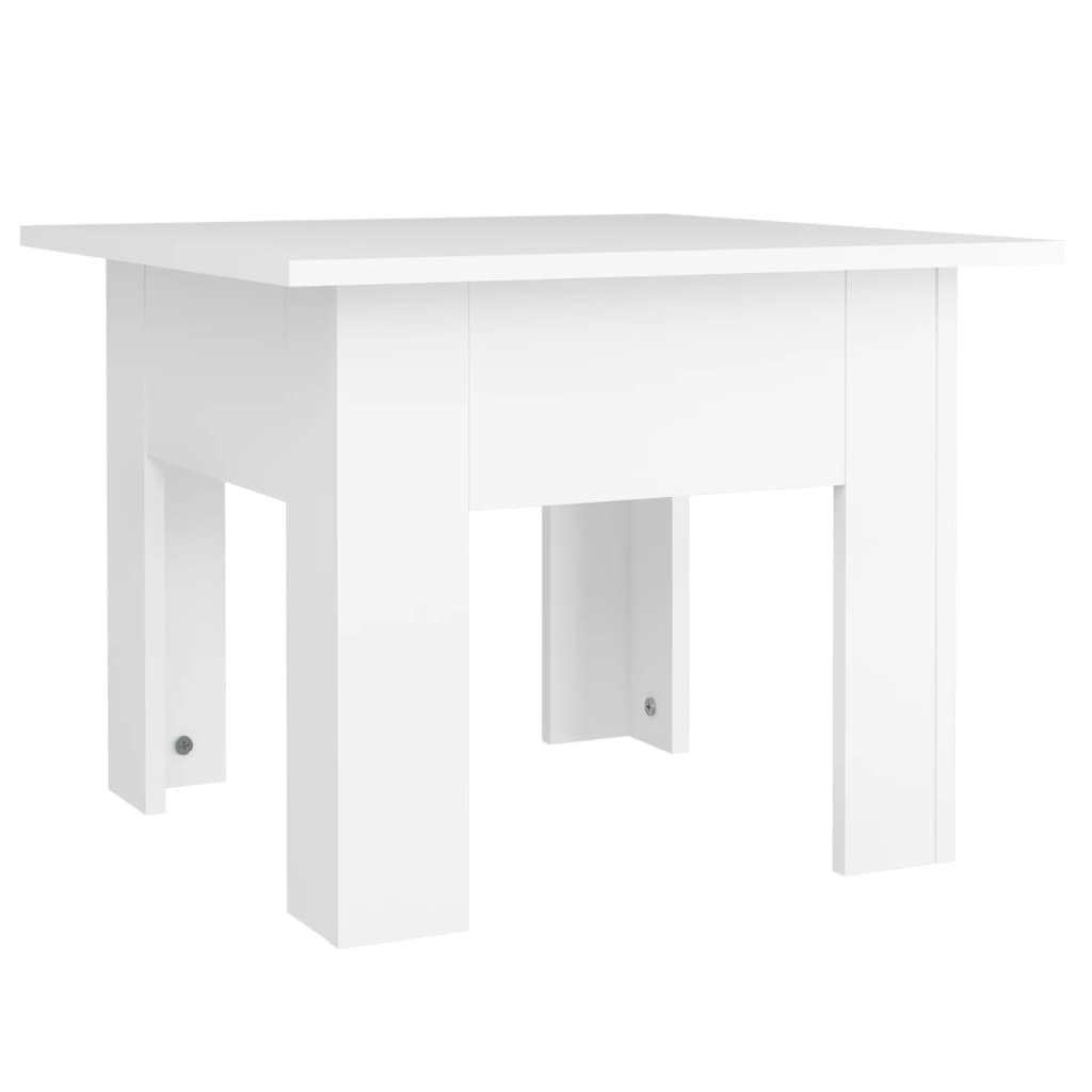 Coffee Table White Engineered Wood 21.7 in x 21.7 in x 16.5 in
