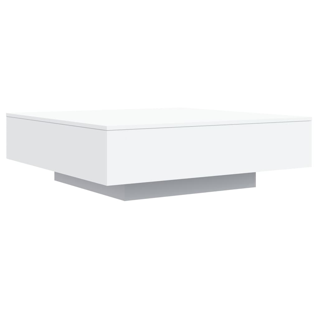 Coffee Table White Engineered wood Large Sturdy Coffee Table