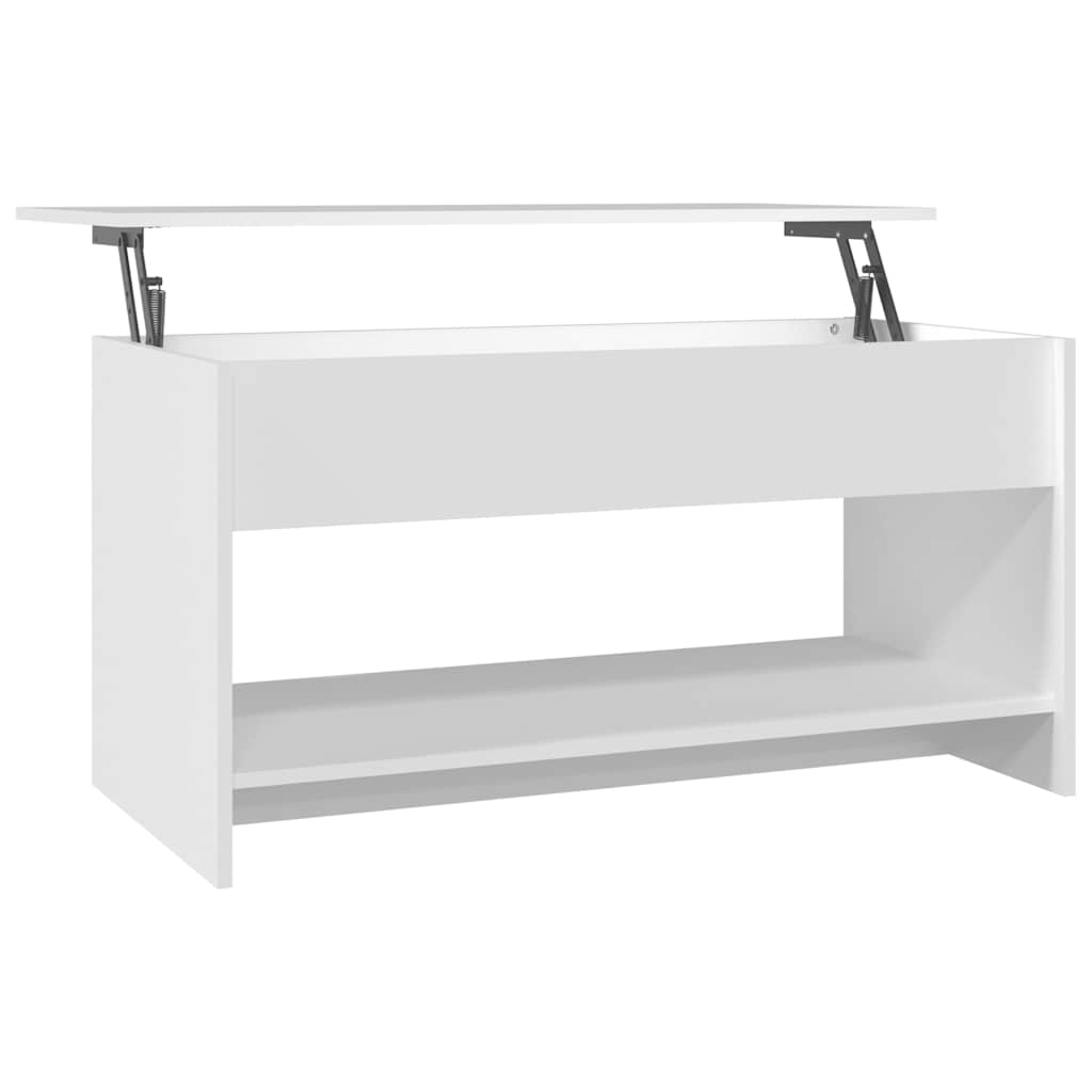 Coffee Table White Engineered Wood Medium Coffee Table