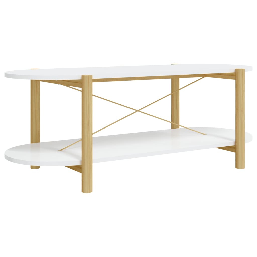 Coffee Table White Engineered Wood Medium Coffee Table