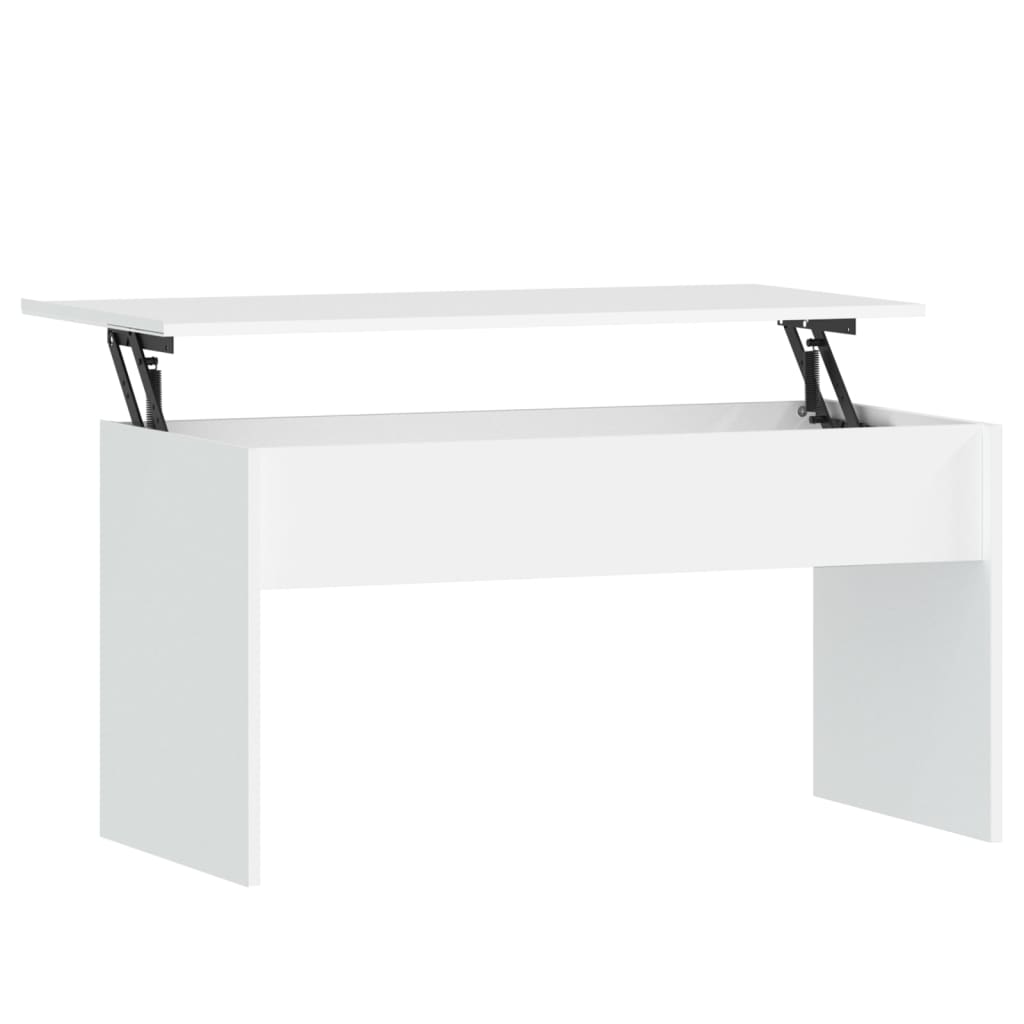 Coffee Table White Engineered wood Medium-sized