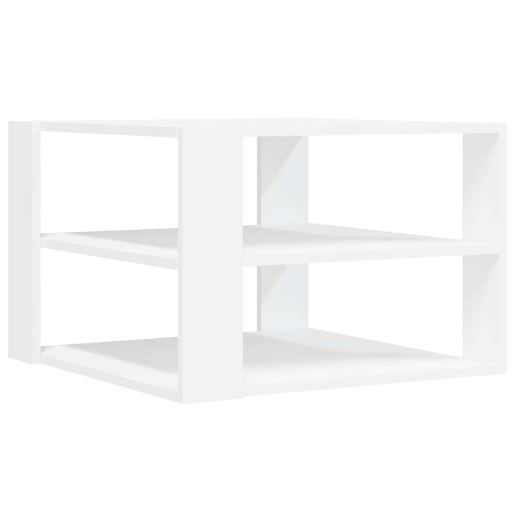 Coffee Table White Engineered Wood Small Coffee Table Square