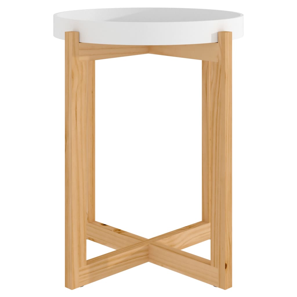 Coffee Table White Engineered wood Small Durable Coffee Table