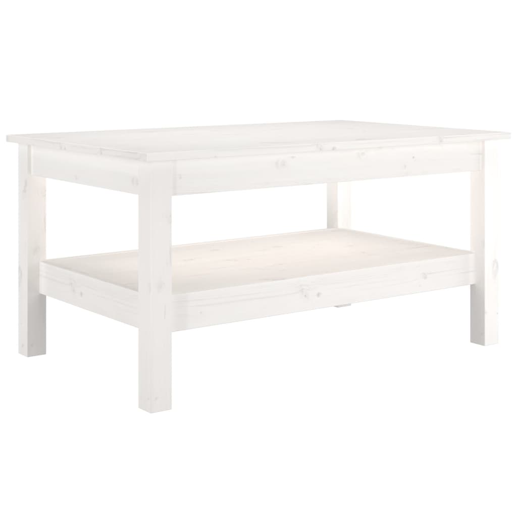 Coffee Table White Solid pine wood Medium Coffee Table