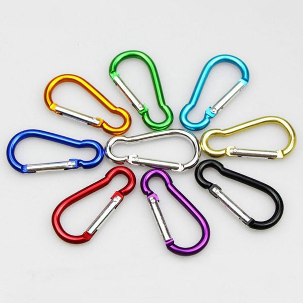 colorful aluminum spring carabiner for outdoor hanging and camping gear