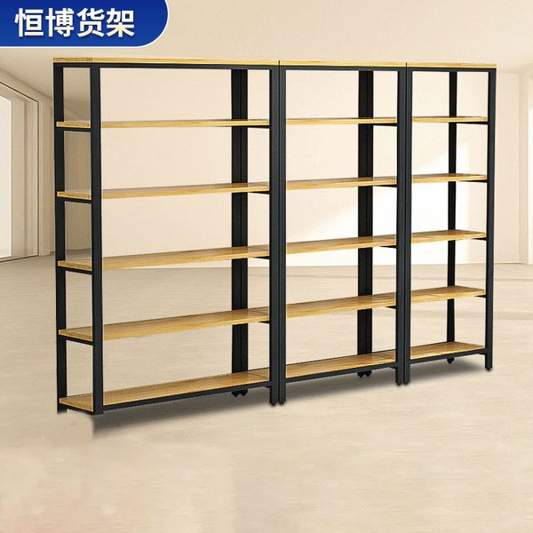 Commercial furniture supermarket shelving for convenience stores, available in steel and wood with custom support options