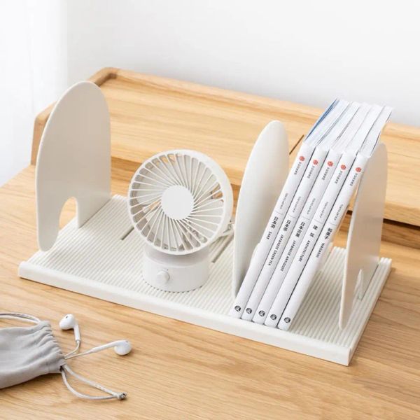 Compact anti-warp table shelf for secure book storage, ideal for kids' desks and office spaces