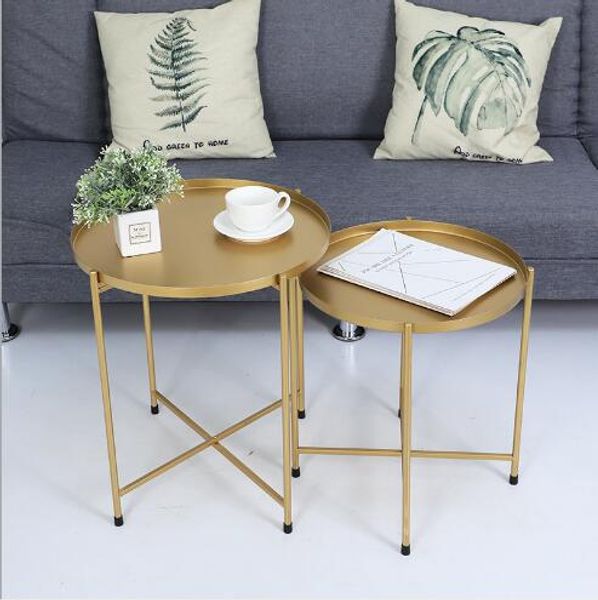 Compact bedside tea table for living room, sofa side multi-purpose folding furniture