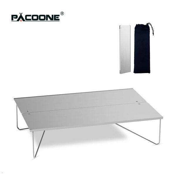 Compact foldable aluminum camping table for outdoor picnics and barbecues