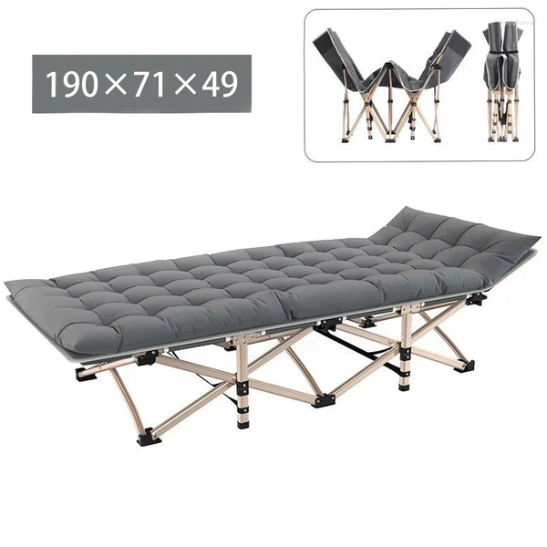 Compact folding camp bed for outdoor travel, lightweight and multi-functional recliner for self-driving trips