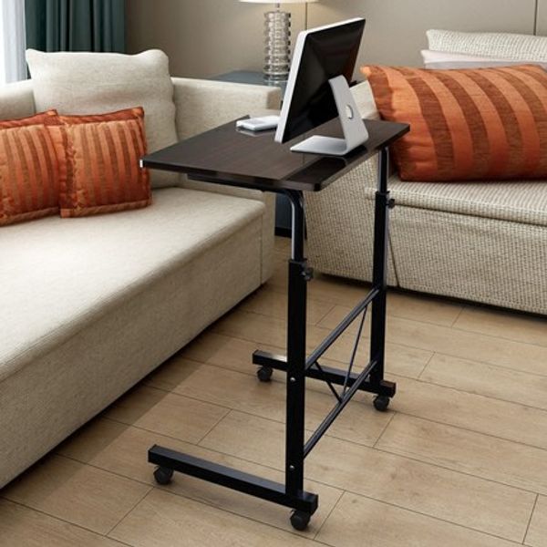 Compact modern desk for home office with liftable design, ideal for laptops (60x40cm)