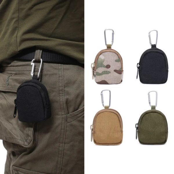 Compact nylon belt bag for outdoor camping, hiking, and travel essentials
