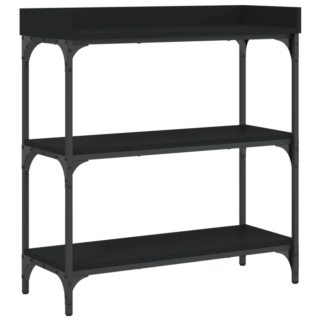 Console Table Black Engineered wood 29.5 in x 11.8 in x 31.5 in