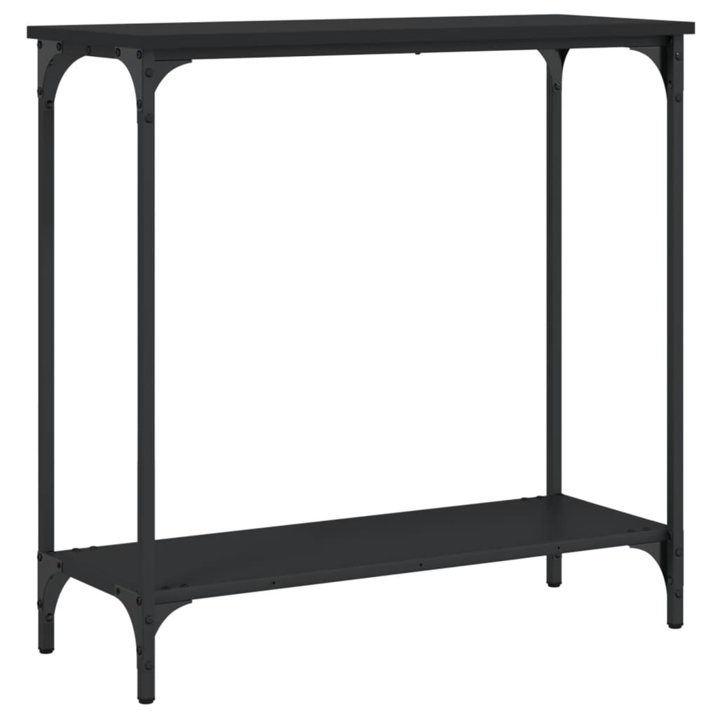 Console Table Black Engineered wood 29.5 x 11.8 x 29.5 in