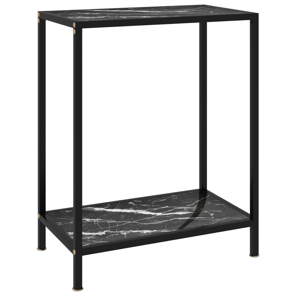 Console Table Black Tempered Glass Medium Console Table