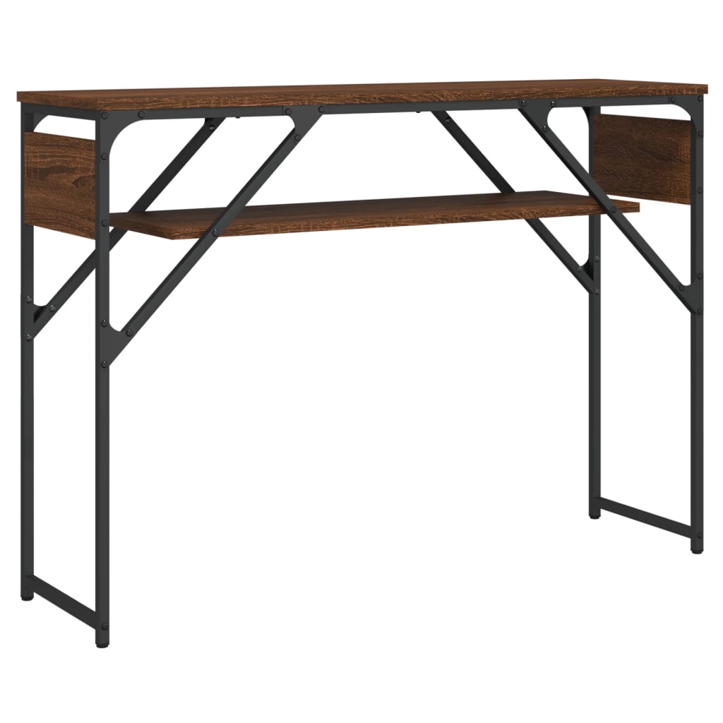 Console Table Brown Oak Engineered Wood 41.3x11.8x29.5 in