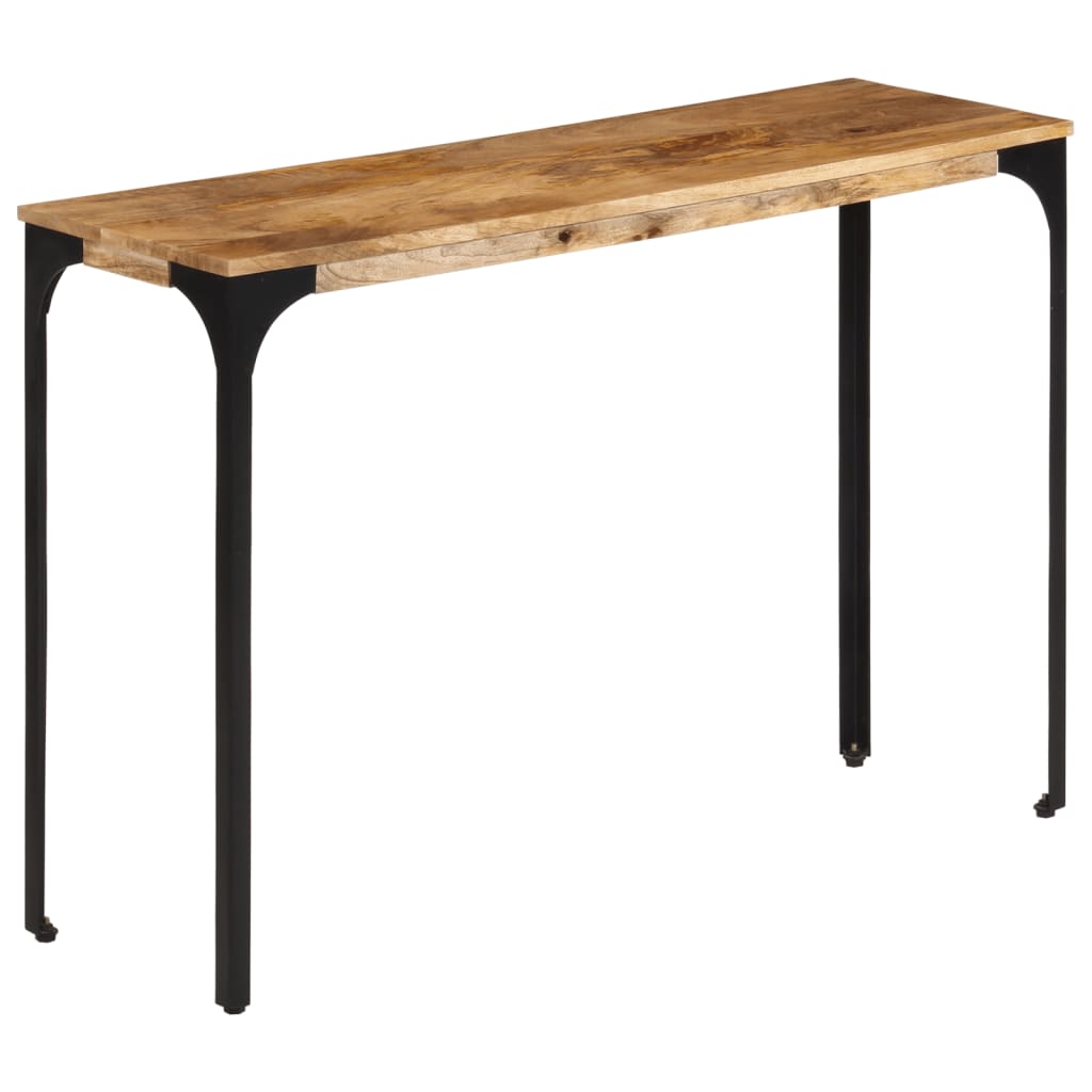 Console Table Brown Solid Mango Wood, Iron Medium Durable