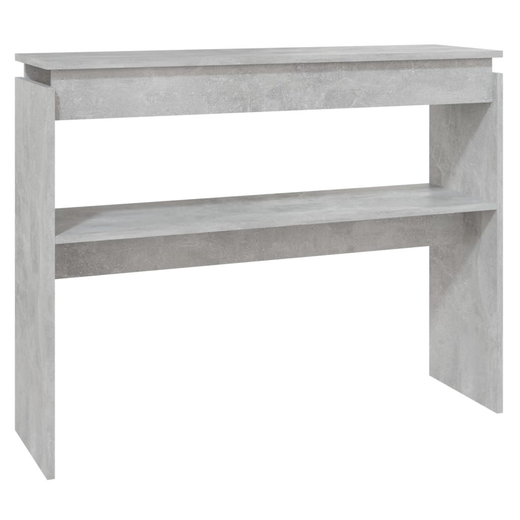 Console Table Concrete Grey Engineered Wood Standard Modern