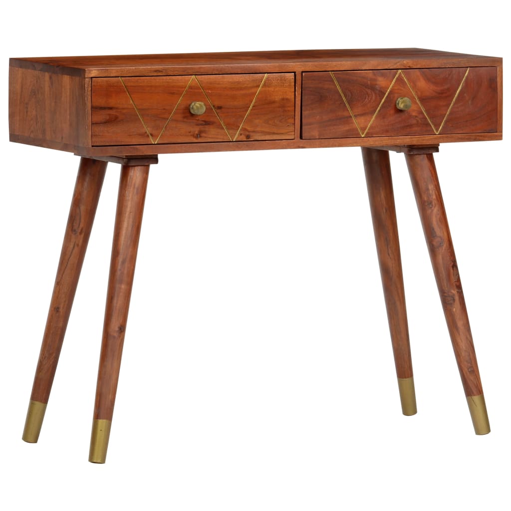Console Table Honey Brown Solid Acacia Wood Medium