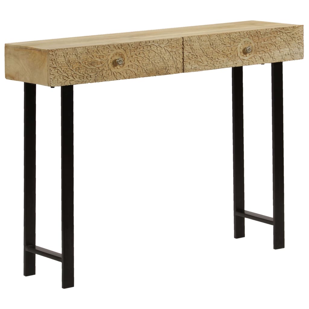 Console Table Mango wood brown Solid mango wood Standard