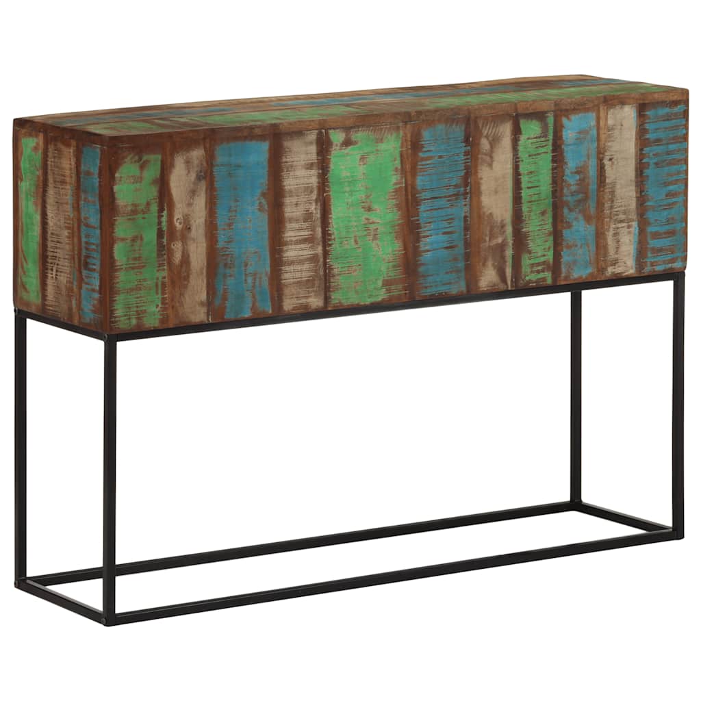 Console Table Mixed color finish Reclaimed wood and iron