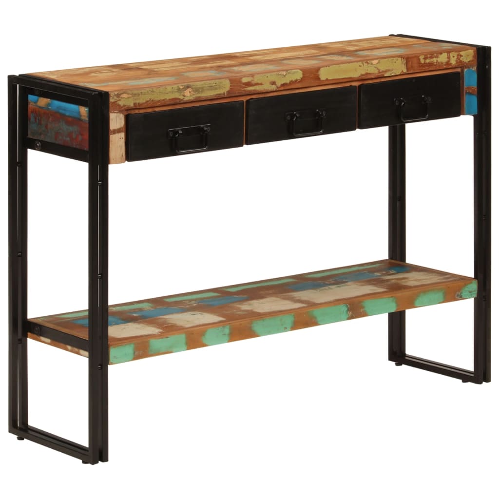 Console Table Multicolor Solid reclaimed wood, iron Medium