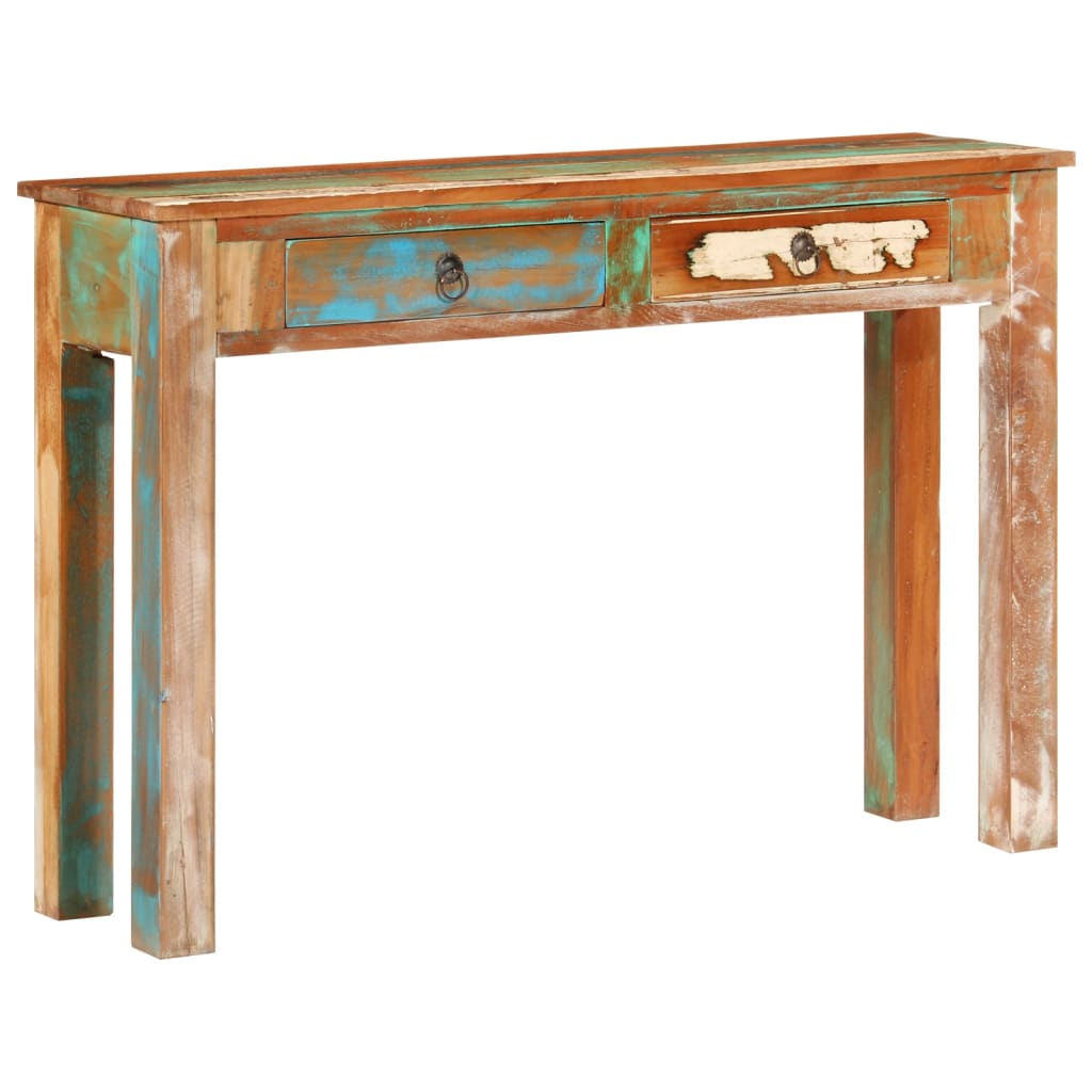 Console Table Multicolour Solid reclaimed wood