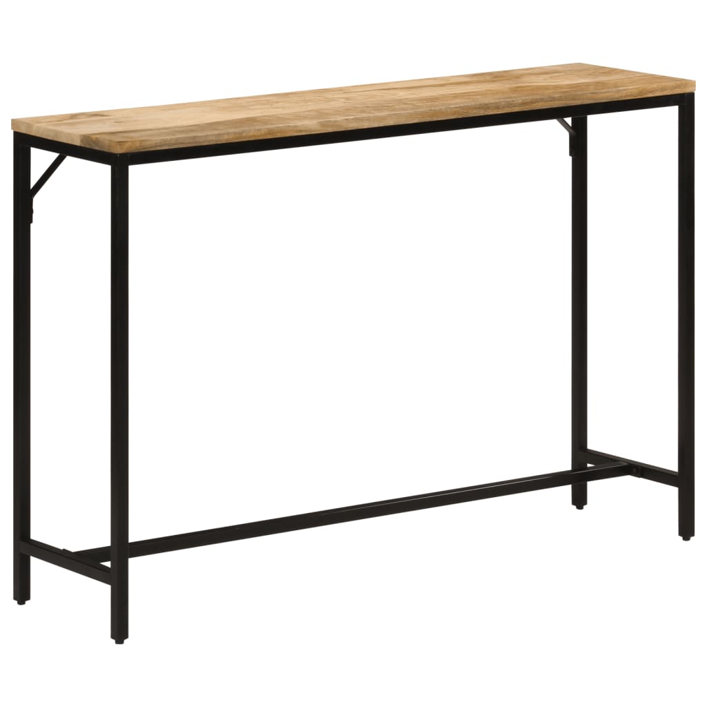 Console Table Natural wood and black Solid rough mango wood, iron