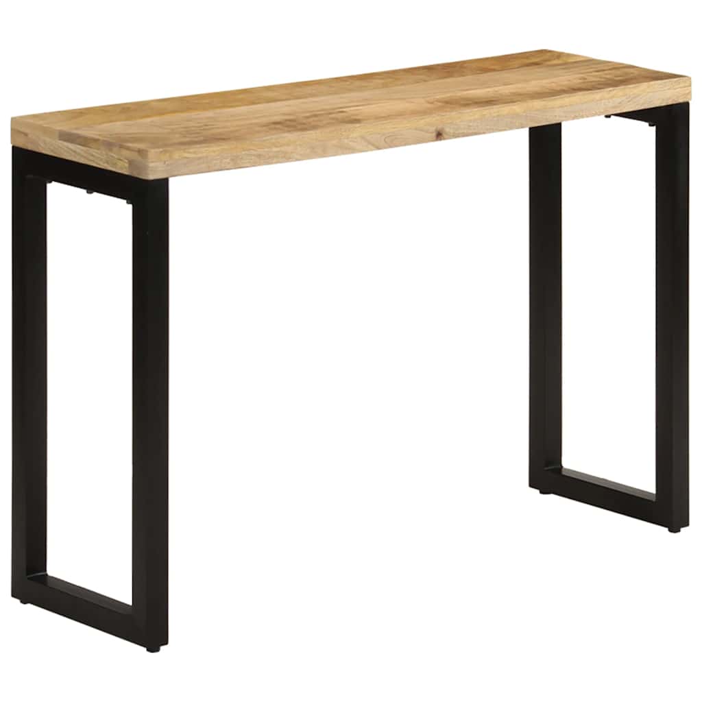 Console Table Natural wood and black Solid rough mango wood, metal