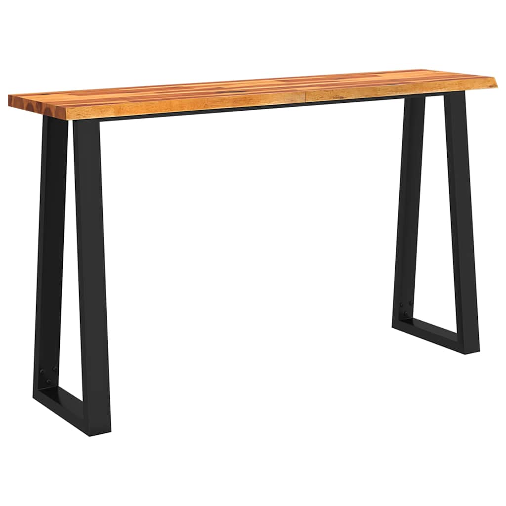 Console Table Natural Wood Solid acacia wood and powder-coated steel
