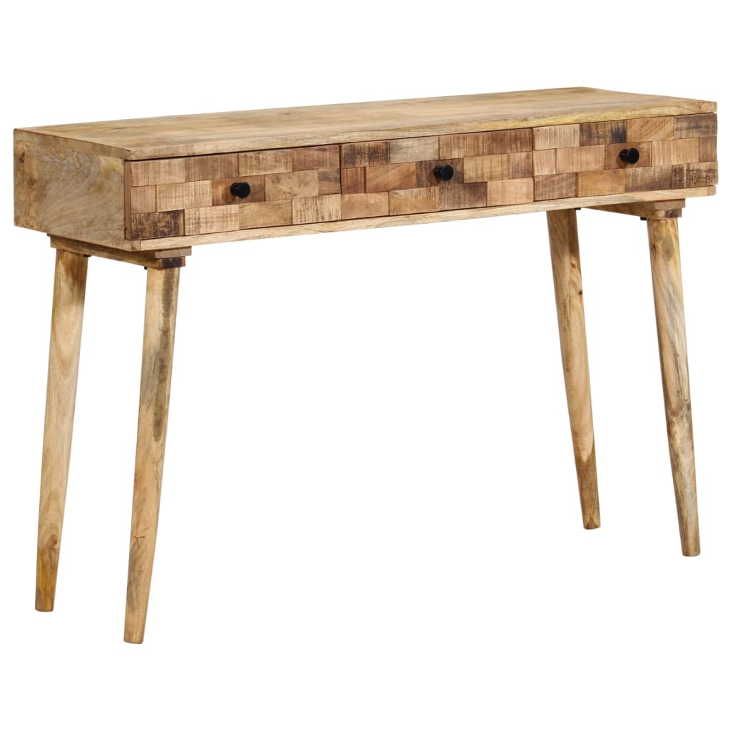 Console Table Natural Wood Solid Mango Wood Medium Console Table
