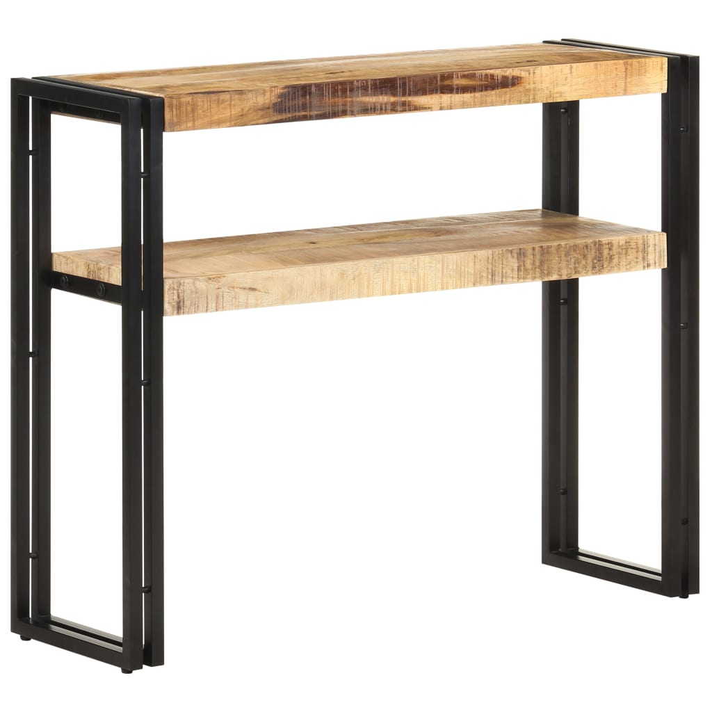 Console Table Natural wood with black iron