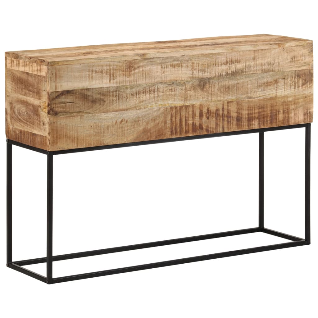 Console Table Rough Mango Wood Brown Solid Mango Wood