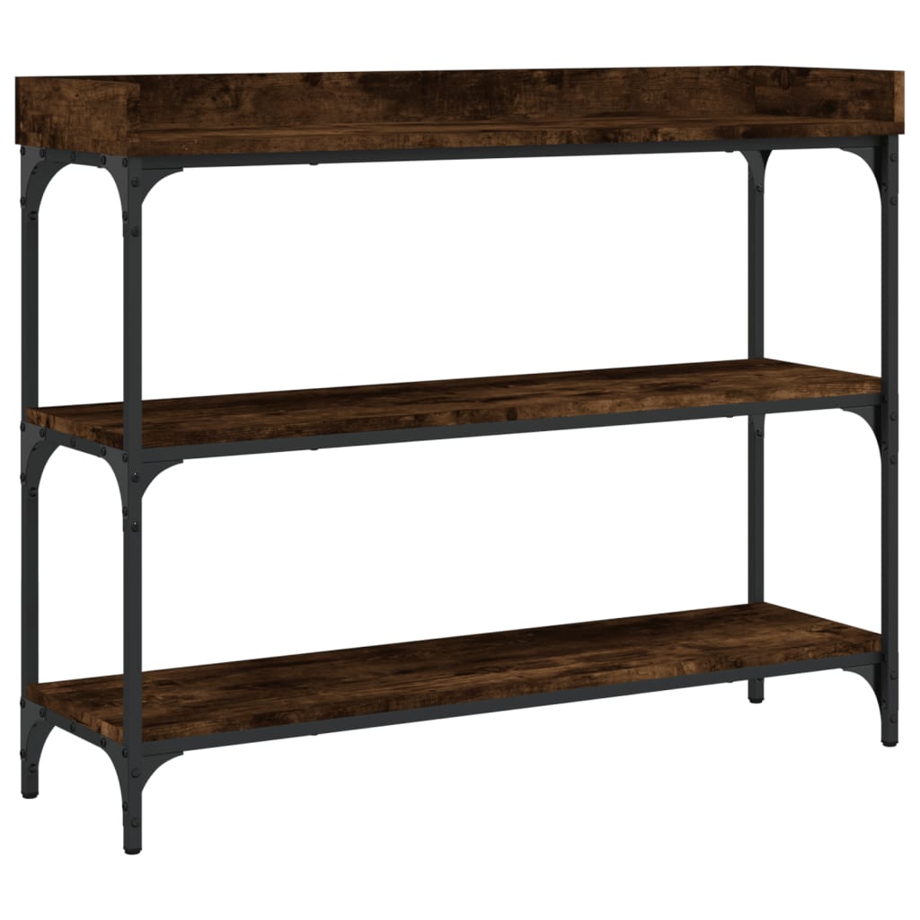 Console Table Smoked Oak Engineered wood, Metal